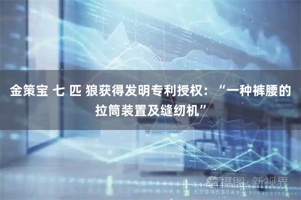 金策宝 七 匹 狼获得发明专利授权：“一种裤腰的拉筒装置及缝纫机”
