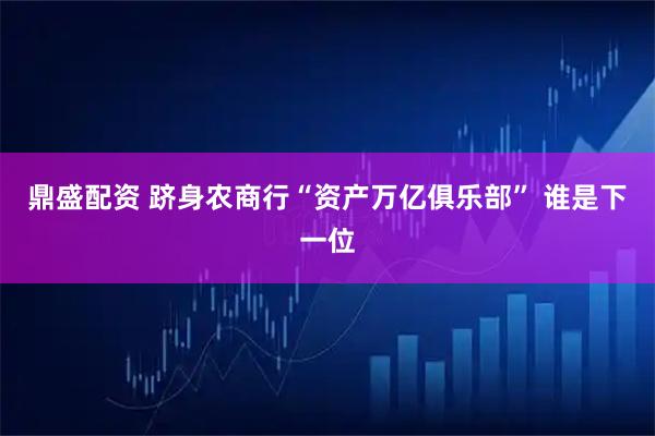 鼎盛配资 跻身农商行“资产万亿俱乐部” 谁是下一位